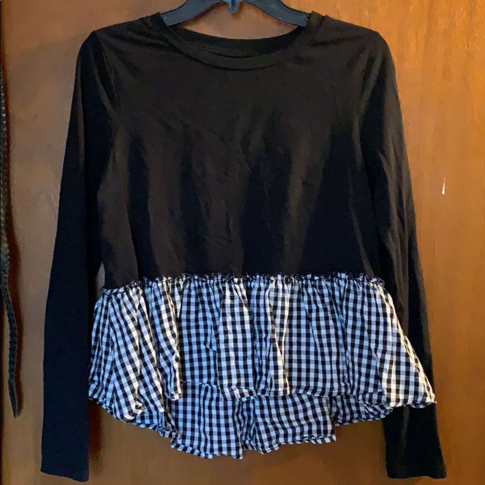 Black Checkered Top